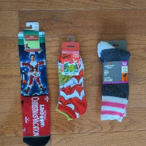 Christmas Vacation, Dr. Seuss Grinch , Wool Socks Size 9-11